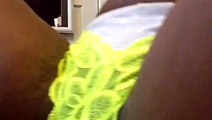 ebony girl dances close in little panties