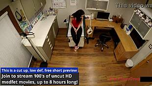 lenna lux gets caught in a gyno exam on spy cam at tampa university