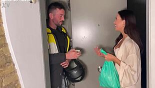 Hot Brunette Takes Cock