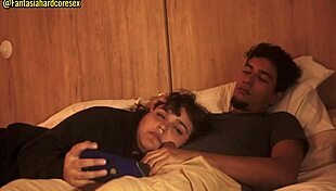 mi hermanastra se atraganta con mi pene despues de ver una pelicula parte 1, deepthroat and facial.