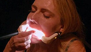 deranged filth loving girl rebel rhyder gets frozen cum bukkake - filmed with probe lens