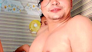 hot threesome with two chicks and guy in group sex