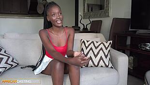 Black model bitch stretched by bwc in fake amateur audition