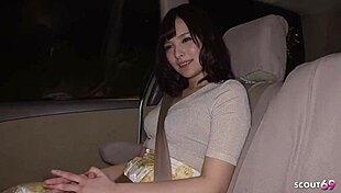 Petite Japanese Virgin Teen 18+ Seduced To Real Orgasm With Vibrator In Car By Stranger