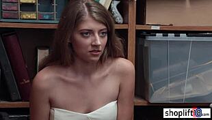 petite brunette teen 18+ busted and fucked by a bad cop