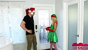 Uma Jolie Bent Over In Extra Small Elf Costume Doggystyle Fucked