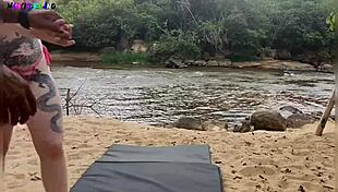 took girlfriend to stream, bath turns wild when she breaks cabin