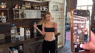 Blonde Moans Loudly in Rough Doggystyle Outdoors