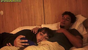 mi hermanastra se atraganta con mi pene despues de ver una pelicula parte 1, deepthroat and facial.