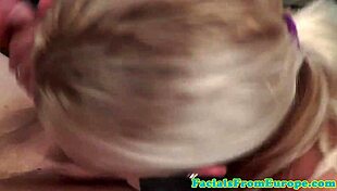 Amateur Blonde Cum Lover Sucking Dick