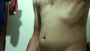 undressing for masturbation in the bathroom