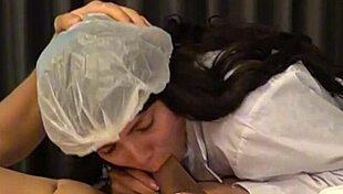 Milf doctor examines guest's cock in hotel medical service