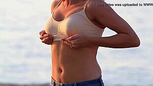 Softly bouncing breasts in non-nude scene