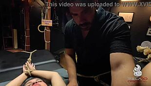 Slave Girl Tied And Sodomized By Master, Then Fucked By His Apprentice