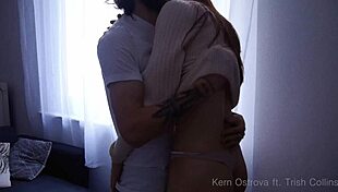 Madelaine Rousset sucks and gets tits covered in cum