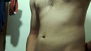 undressing for masturbation in the bathroom