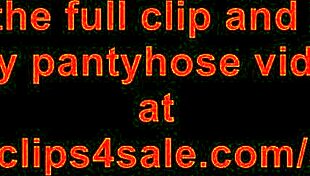 Desires Her First Ever Pantyhose Footjob!