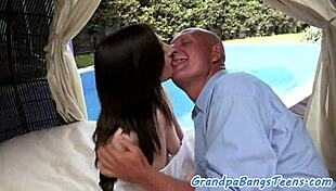 lovely teen fucked outdoors by oldman