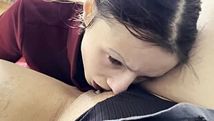 Our romantic lesbian sex pov with close up and orgasm