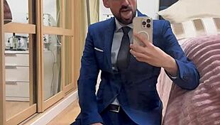 hot daddy jerks off and busts thick load