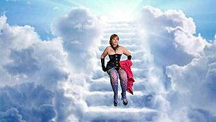 Granny Carmen's blue heaven blowjob session