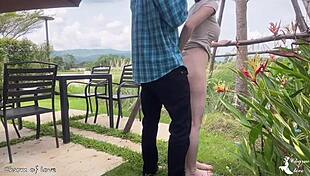 the gardener and the beautiful lady in the garden