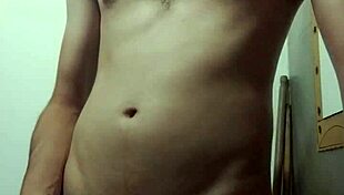 undressing for masturbation in the bathroom