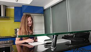 slim step sister enjoys the doggystyle position