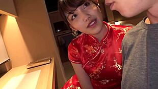 Divorced beauty reaches agonizing climax in cheongsam slow sex