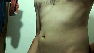 undressing for masturbation in the bathroom