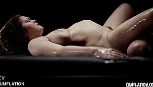 busty natural alice peachy filled with hot cum in her pussy and she loves it