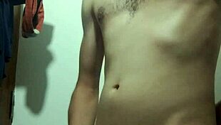 undressing for masturbation in the bathroom