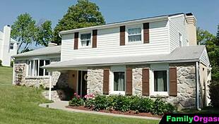 Familyorgasm - step daughter gets on her knees and starts blowing her stepdad