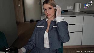 I came to take the exam to the teacher. He fucked me hard, cum on mouth