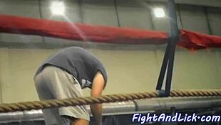 European babes wrestle in lesbian action