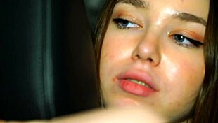 The petite brunette teen student with striking blue eyes had no cash for the taxi, so she paid with her pussy in public pov sex