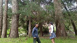 Old peasant fucks young 18+ college girl in the field