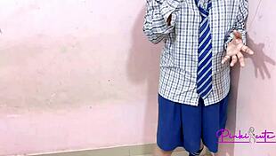 Teacher and student share a close moment in class