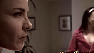 amazing stepmom interacts with cute teen in group setting