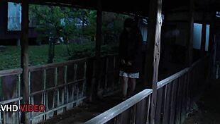 naughty milf ryoko murakami gives blowjob outdoors for spectacular cumshot finale