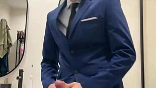 hot daddy jerks off and busts thick load