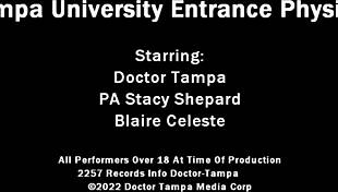 dr tampa conducts tampa university entrance physical on blaire celeste 😏