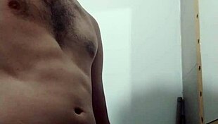 undressing for masturbation in the bathroom