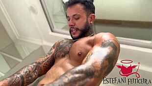 Spectacular Sex With Blonde Fitness Big Ass Tattooed Woman