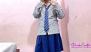 Teacher and student share a close moment in class