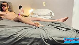 edging to cumshot with vibrating blowjob toy feels incredible