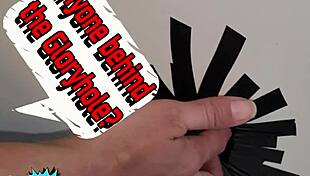 jennifer tries her first glory hole in nightclub toilet 😏