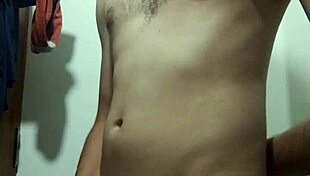 undressing for masturbation in the bathroom