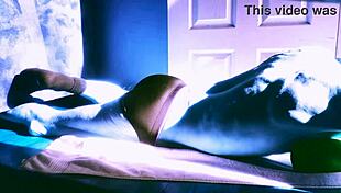 sped up floor stretching with roller and briefs for winter sun relief 😊