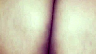 the bbw rides in reverse cowgirl position, bouncing wildly.